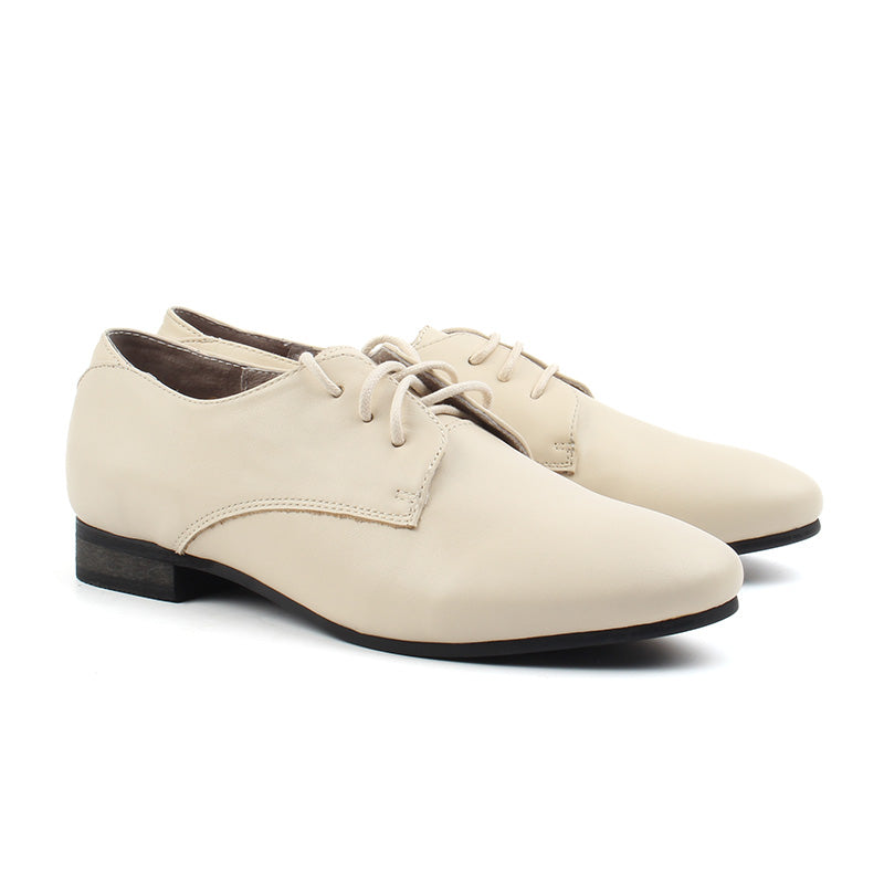 Chaussures Femme Derbies en Cuir, Couleur Blanc / P009-99 / BEL CHOU'S