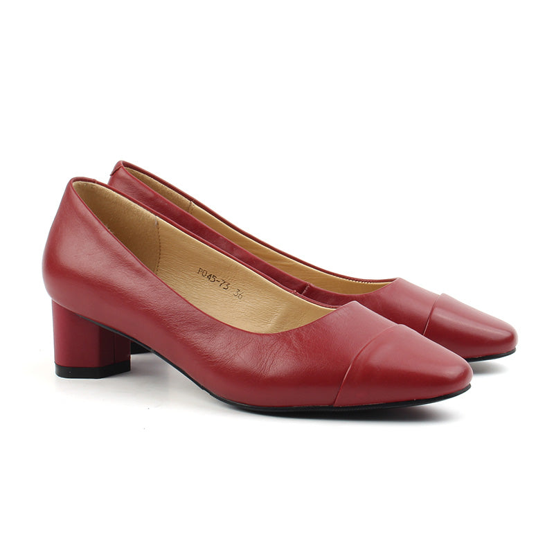 Chaussures Femme Escarpins en Cuir, Couleur Rouge / P045-73 / BEL CHOU'S