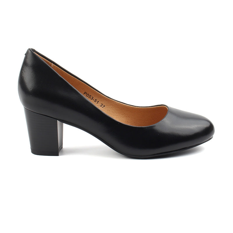 Chaussures Femme Escarpins en Cuir, Couleur Noir / P053-51 / BEL CHOU'S