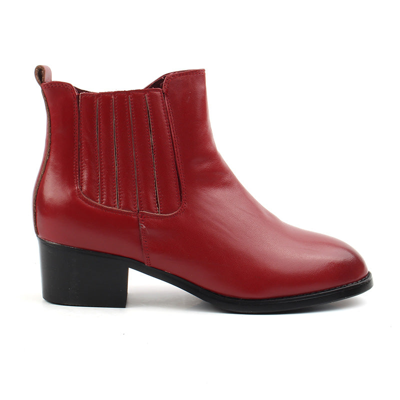 Chaussures Femme Bottines en Cuir, Couleur Rouge / P114-73 / BEL CHOU'S