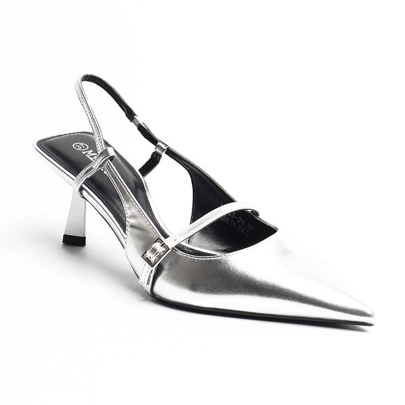 Chaussures Femme Escarpins, Couleur Métallisé Argent / V053-29 / MINIA