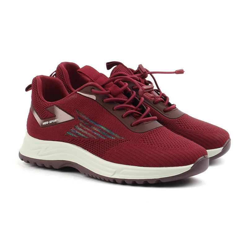 Chaussures Femme Sneakers en Cuir, Couleur Rouge / S001-73 / BEL CHOU'S
