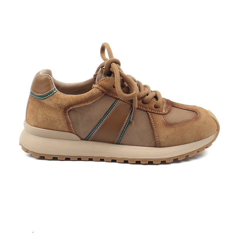 Chaussures Femme Sneakers en Cuir, Couleur Marron / S010-62 / BEL CHOU'S