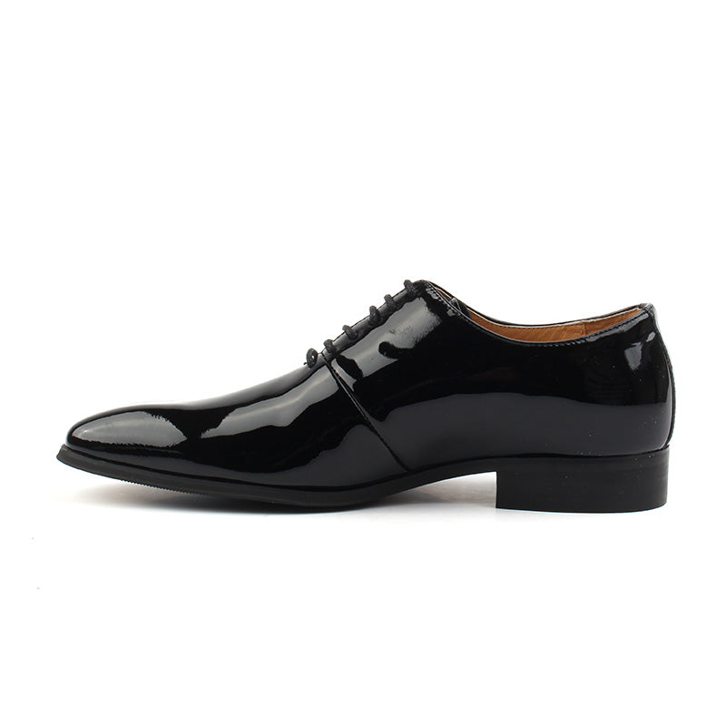 Chaussures Homme Richelieu en Cuir, Couleur Vernis Noir C1401-52