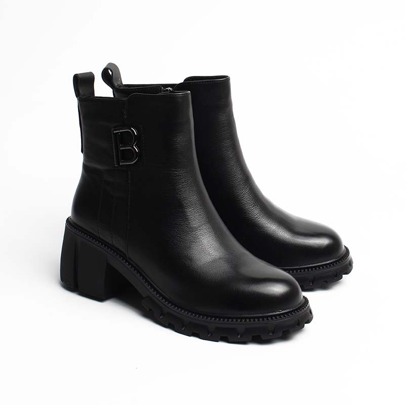 Chaussures Bottines Femme en Cuir, Couleur Noir - BEL CHOU'S