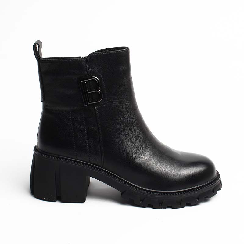 Chaussures Bottines Femme en Cuir, Couleur Noir - BEL CHOU'S