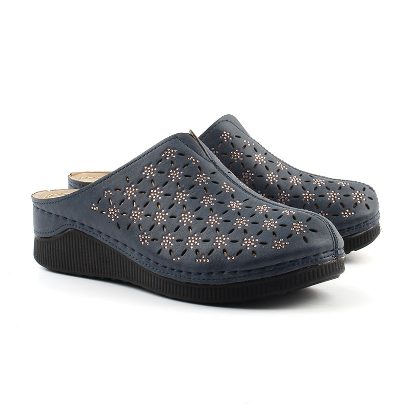 Chaussures Femme Sandales, Couleur Bleu Marine / F035-84 / MINIA