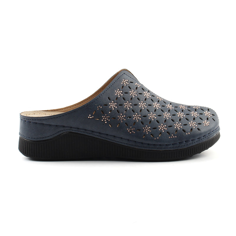 Chaussures Femme Sandales, Couleur Bleu Marine / F035-84 / MINIA
