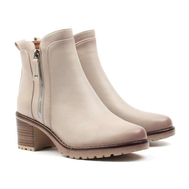 Chaussures Bottines Femme, Couleur Beige - MINIA