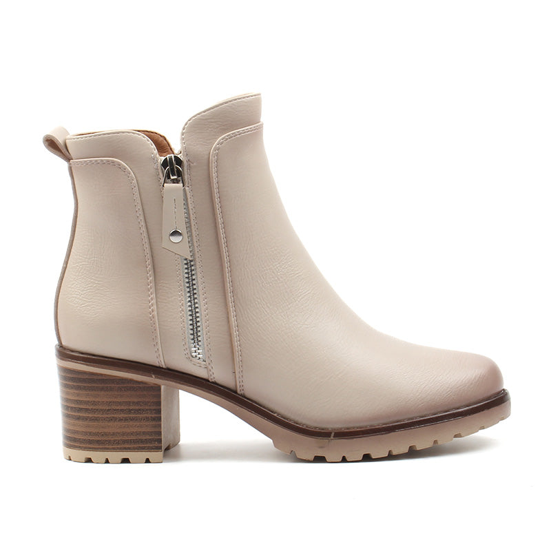 Chaussures Bottines Femme, Couleur Beige - MINIA