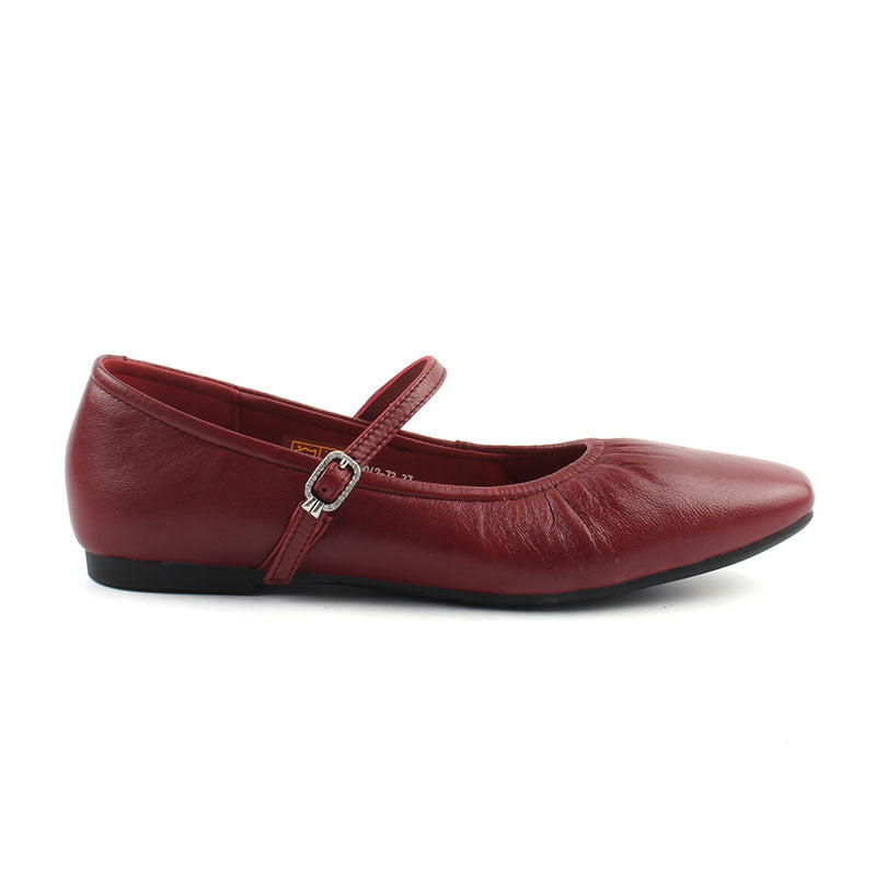 Chaussures Femme Derbies en Cuir, Couleur Bordeaux / N042-73 / BEL CHOU'S