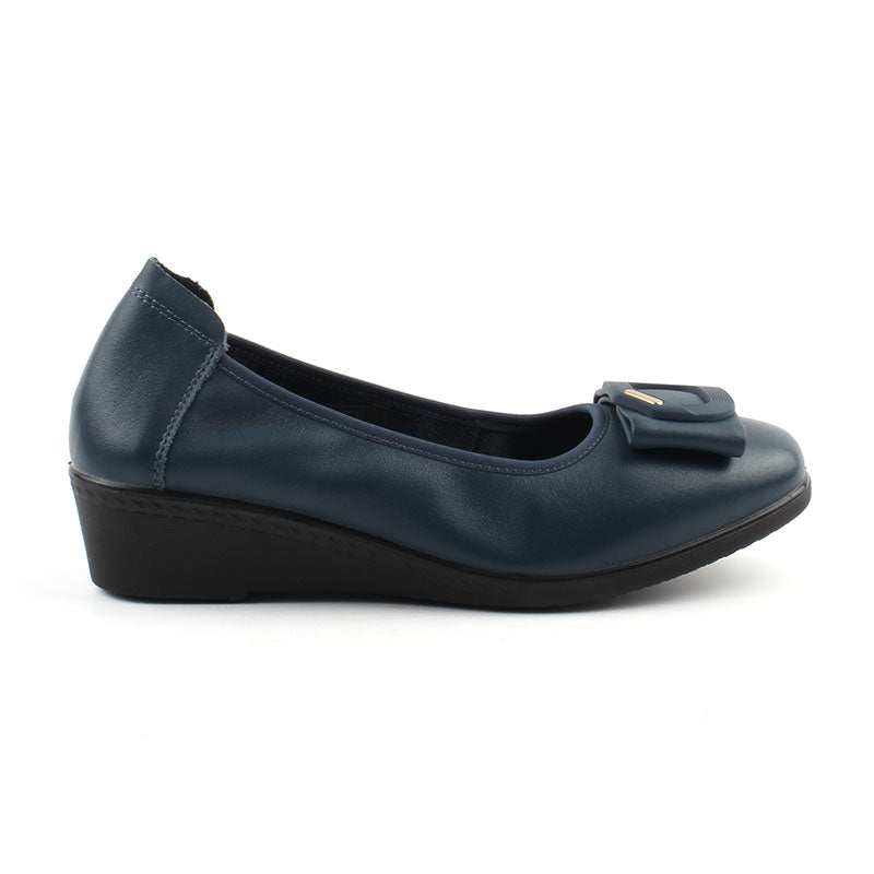 Chaussures Femme Derbies en Cuir, Couleur Bleu Marine / N089-84 / BEL CHOU'S