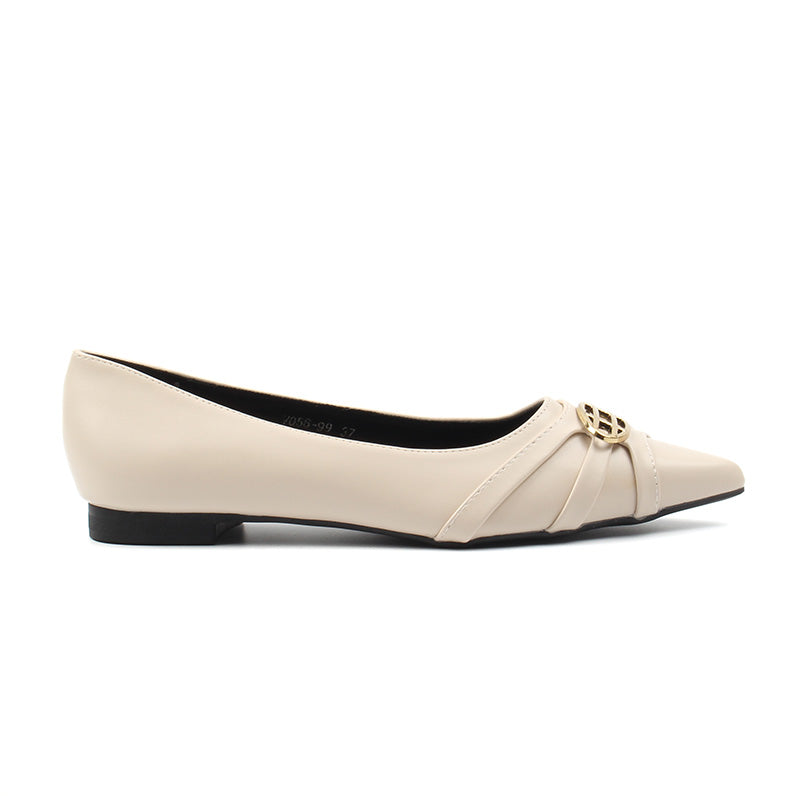 Chaussures Ballerines Femme, Couleur Blanc - MINIA